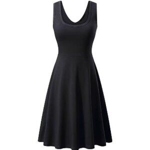 Women's Plus Size A-Line Short Dress Black XL  2XL 3XL